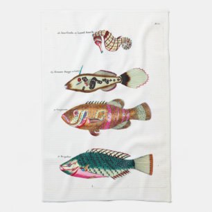 Seahorse and Fish Kitchen Towel