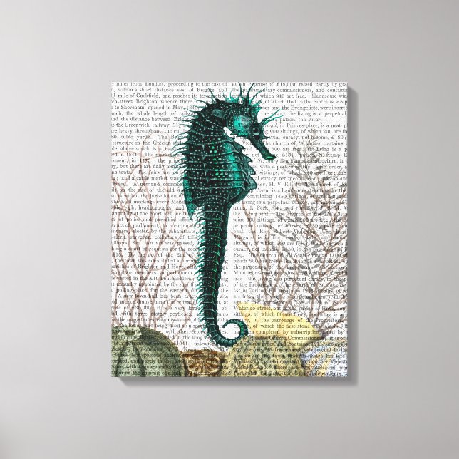 SeaHorse and Sea Urchins Canvas Print (Front)