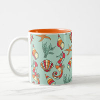 Seahorse and Seashell Pattern