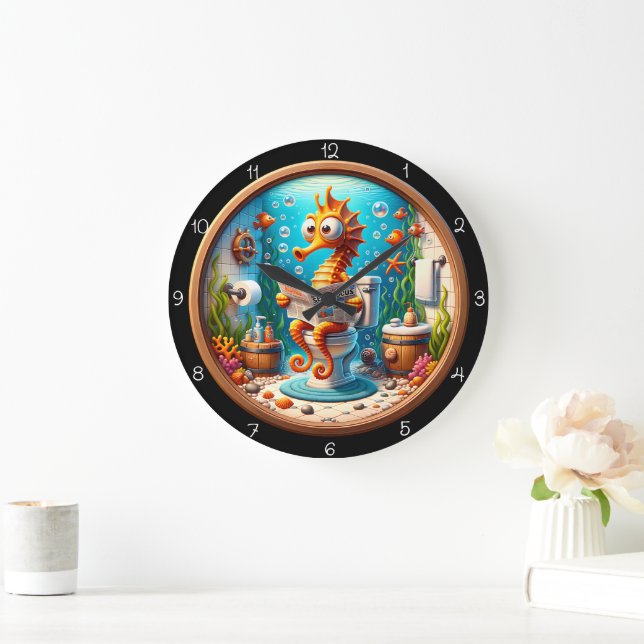 Seahorse Bathroom Reader Clock (Home)