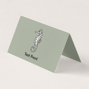 Seahorse Black Business Card