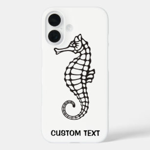 Seahorse Black iPhone 16 Case