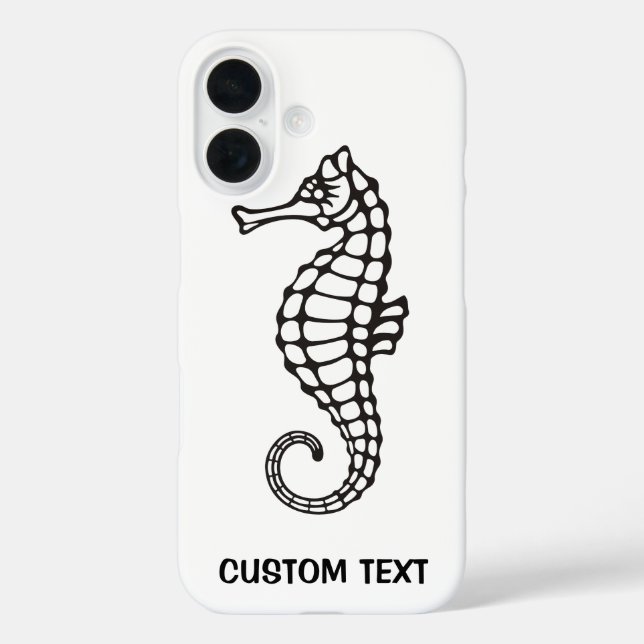 Seahorse Black Case-Mate iPhone Case (Back)