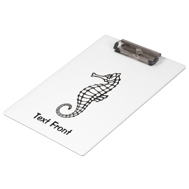 Seahorse Black Clipboard (Angled)