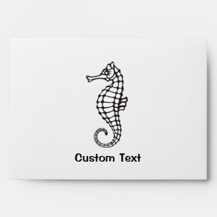 Seahorse Black Envelope