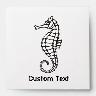 Seahorse Black Envelope