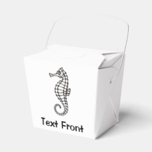 Seahorse Black Favor Box