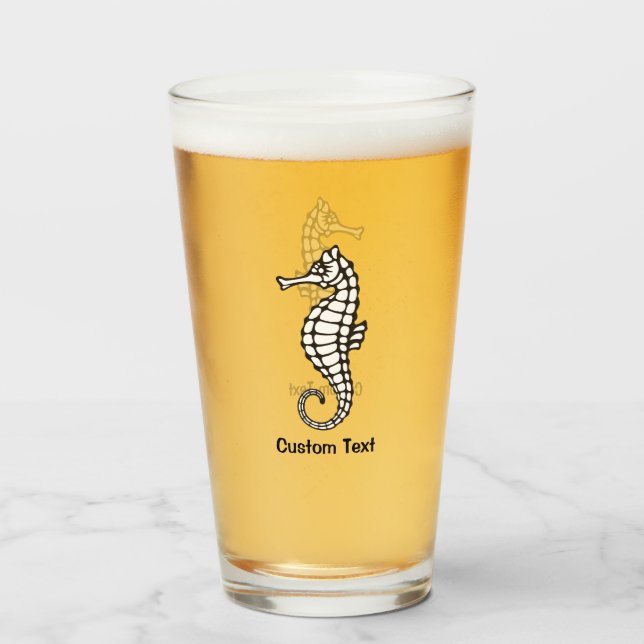 Seahorse Black Glass (Front Filled)