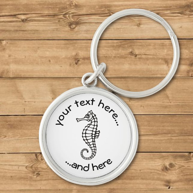 Seahorse Black Keychain (Creator Uploaded)
