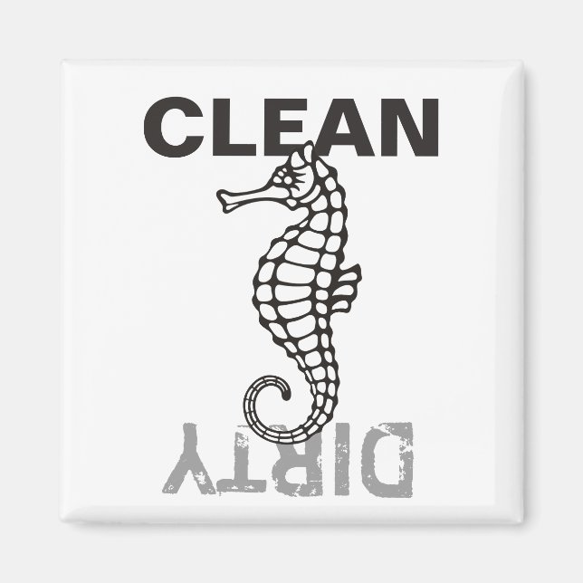Seahorse Black Magnet (Front)