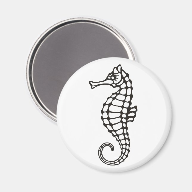 Seahorse Black Magnet (Front/Back)