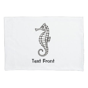 Seahorse Black Pillowcase
