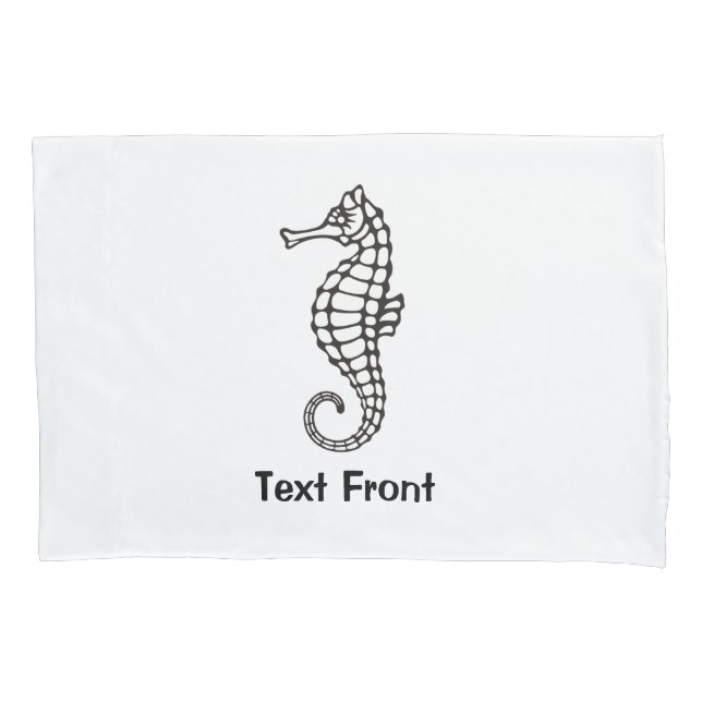Seahorse Black Pillowcase (Front)