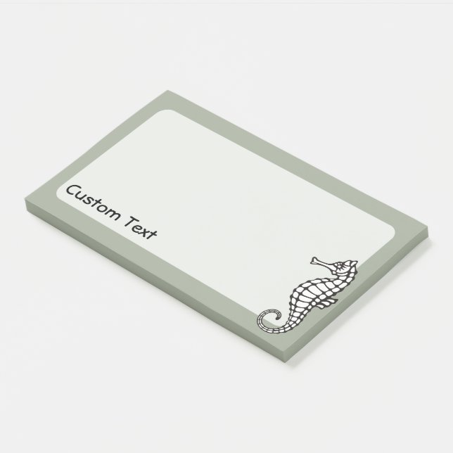 Seahorse Black Post-it Notes (Angled)
