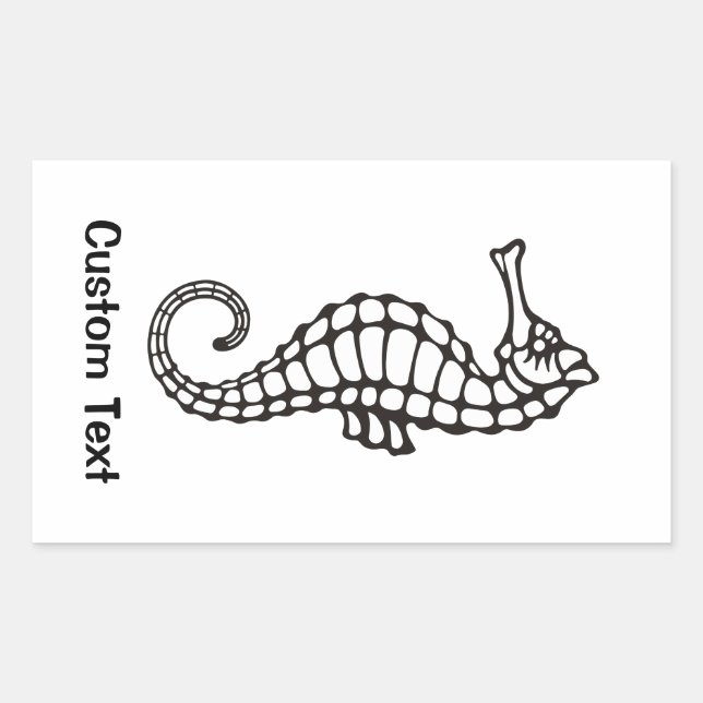 Seahorse Black Sticker (Front)