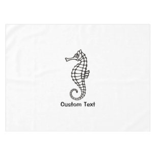 Seahorse Black Tablecloth