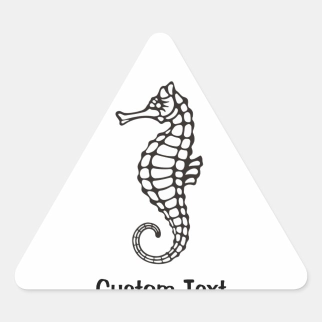 Seahorse Black Triangle Sticker (Front)