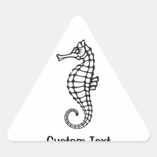 Seahorse Black Triangle Sticker