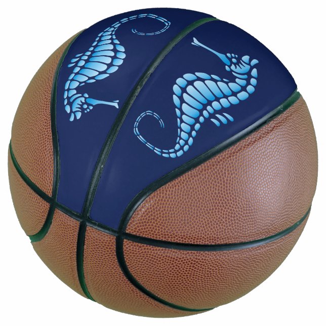 Seahorse Blue Basketball (Angled)
