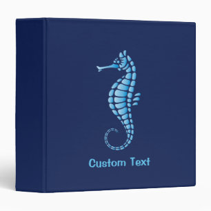 Seahorse Blue Binder