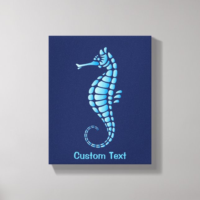 Seahorse Blue Canvas Print (Front)