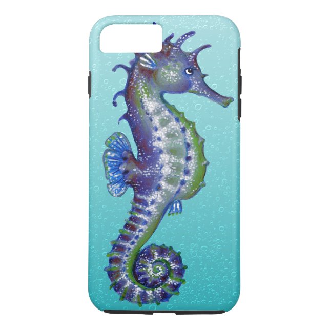 Seahorse Blue Case-Mate iPhone Case (Back)