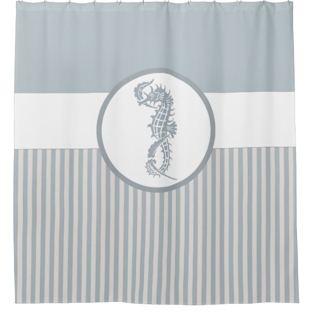 Seahorse Blue Classic Nautical Elegant (Front)