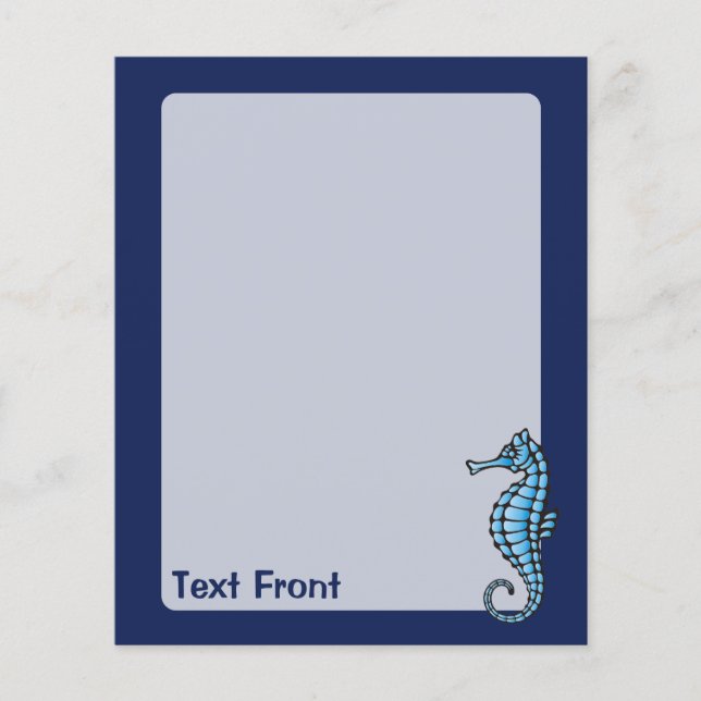 Seahorse Blue Flyer (Front)