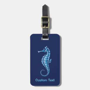 Seahorse Blue Luggage Tag