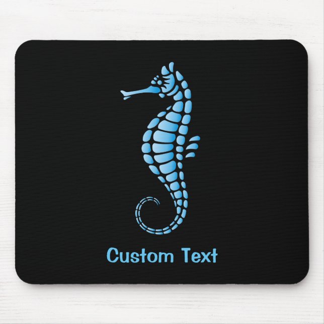 Seahorse Blue Mouse Pad (Front)