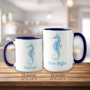 Seahorse Blue Mug