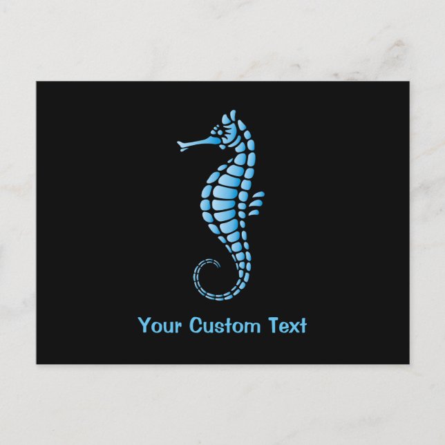 Seahorse Blue Postcard (Front)