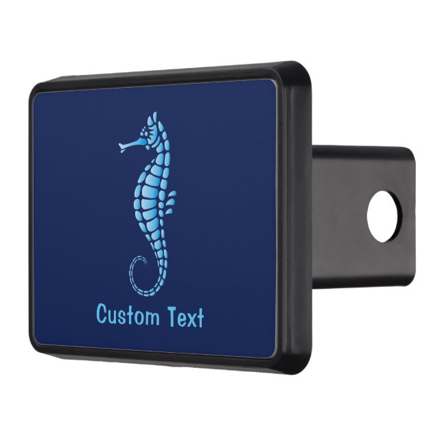 Seahorse Blue Trailer Hitch Cover (Left)