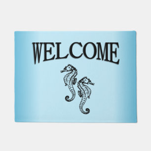 Seahorse Blue Welcome Doormat