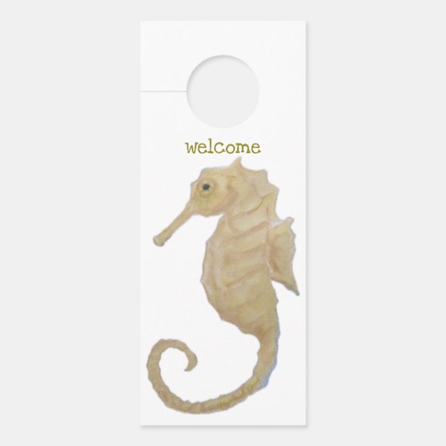 Seahorse Courage Maureen Girard Fish Door Hanger (Front)
