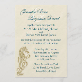 Seahorse Faire-part de mariage