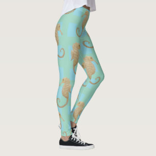 Seahorse Fish Maureen Girard Strength Ocean Healin Leggings