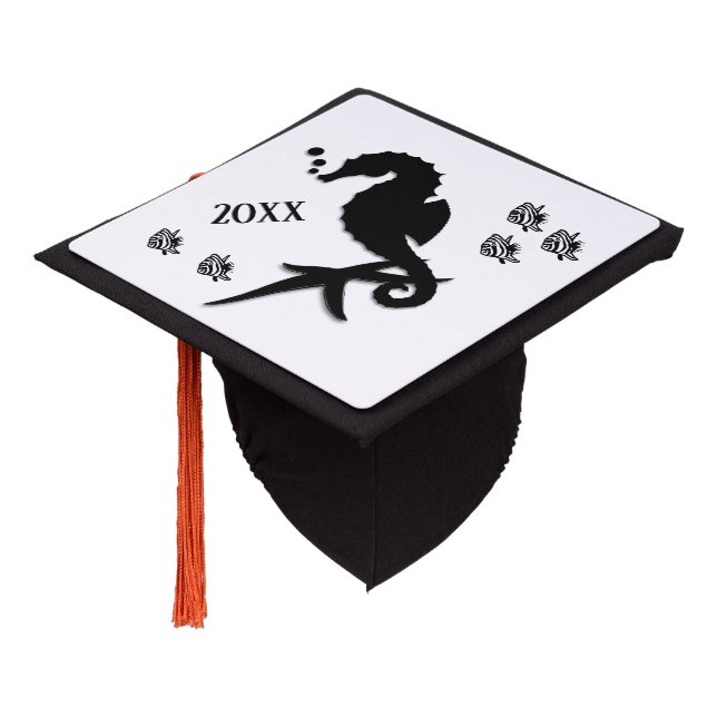 Seahorse Graduation Cap Topper (Angled)