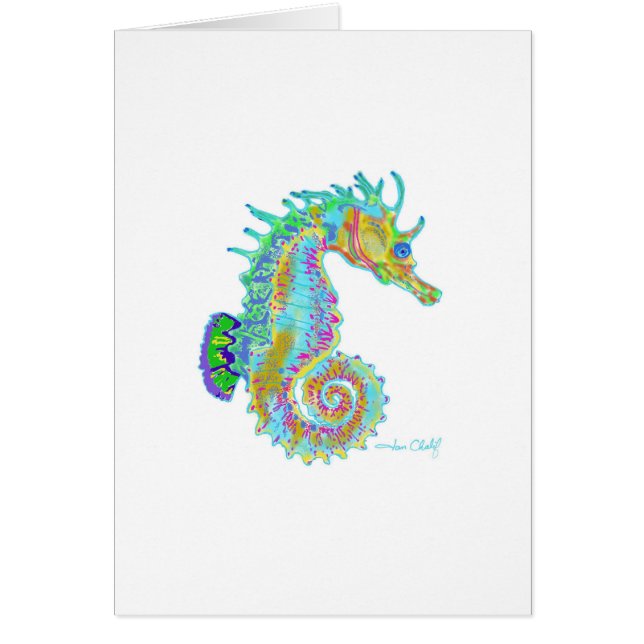 Seahorse Greeting Card (Front)