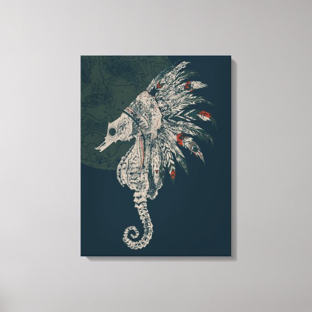seahorse headdress canvas print (Front)