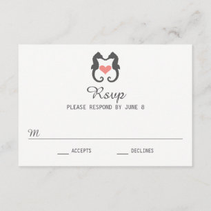 Seahorse Heart - Carte RSVP
