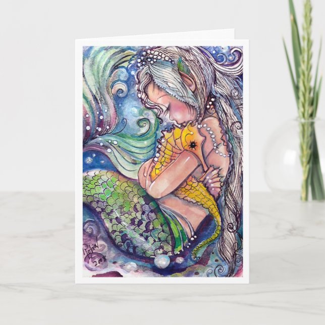 SeaHorse Hugs Card (Front)
