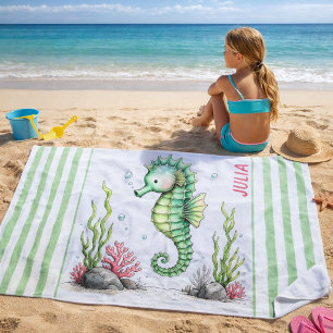 Seahorse in the Garden of Tides Beach Towel