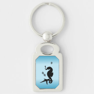 Seahorse Into the Blue Keychain