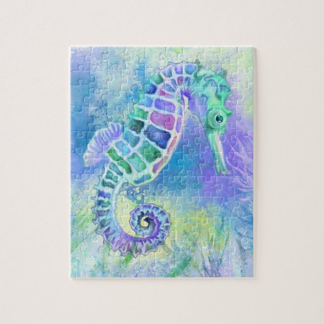 Seahorse Jigsaw Puzzle Wonderful Underwater Life (Vertical)