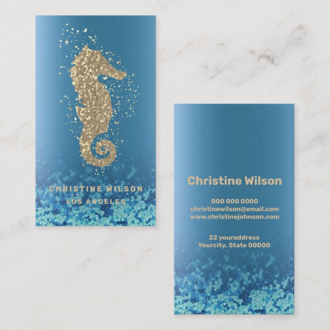 seahorse logo business card (Front/Back)