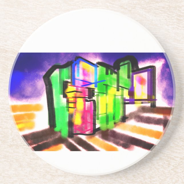 Seahorse love  coaster (Front)