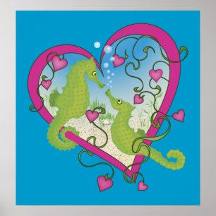 Seahorse Love Poster