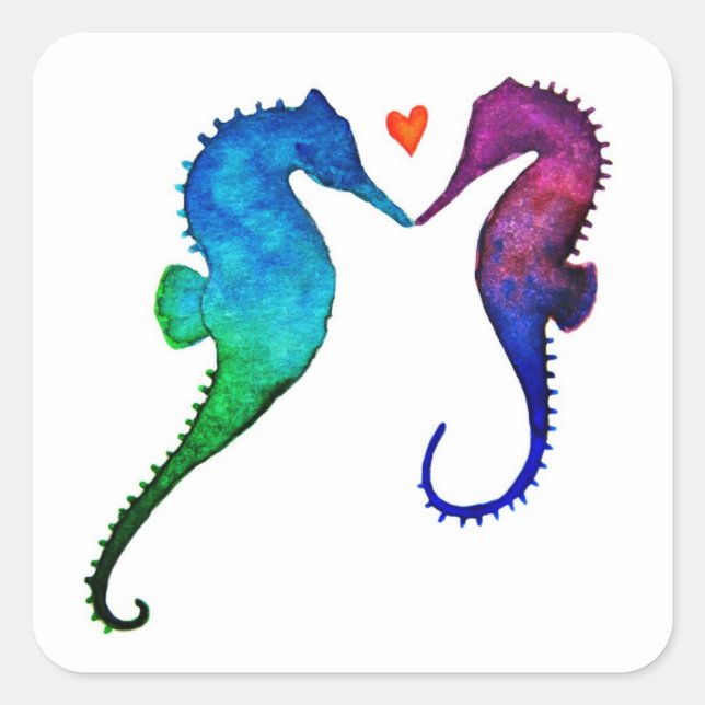 Seahorse Love Stickers (Front)