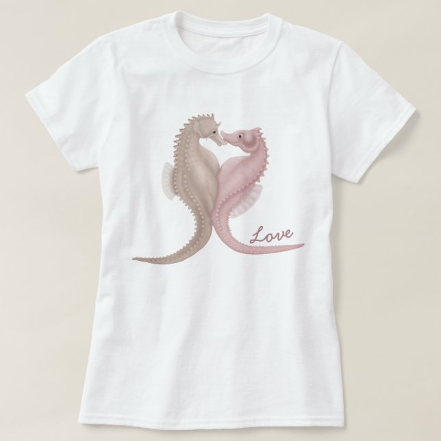 Seahorse Love T-Shirt (Design Front)